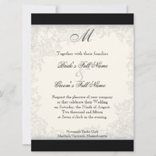 Red n White Striped Tulip - Wedding Invitation