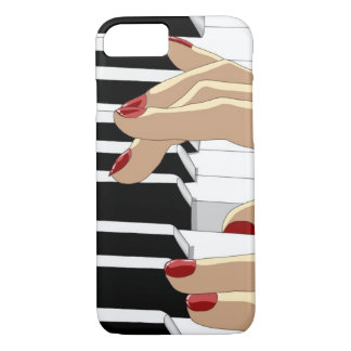 Red Nails Piano iPhone 7 case