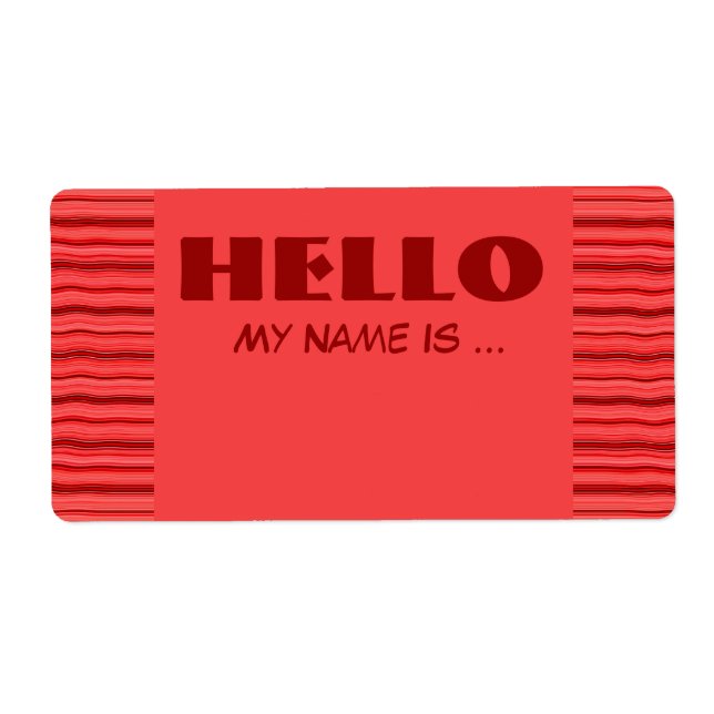 red  name badge (Front)
