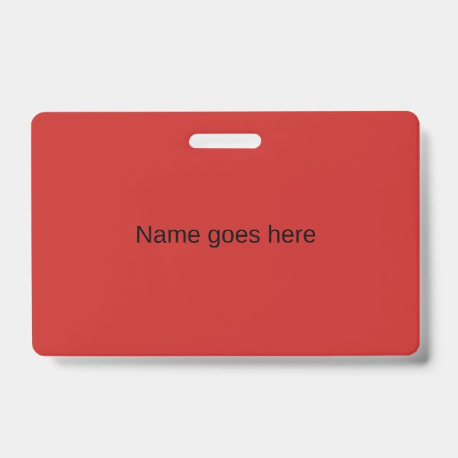Red Name Badge ID Badge (Front)