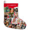 Red Name Photo Collage Large Christmas Stocking