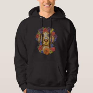 Red Natural Doberman And Flowers 1044 Hoodie