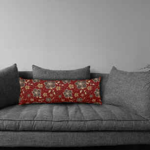 Red natural flower body pillow