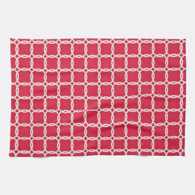 Red Nautical Rope Towel (Horizontal)