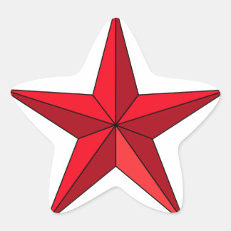 Red Nautical Star Star Sticker