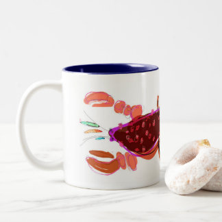 Red & Navy Lobster & Minnows 11oz Mug