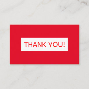 Red Neo-Generic I Thank You Business Card