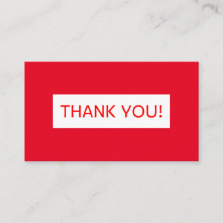 Red Neo-Generic I Thank You  Business Card