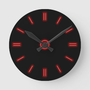 Red Neon Clock