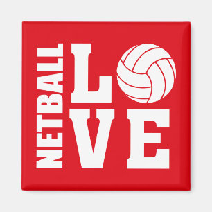 Red Netball Love Magnet