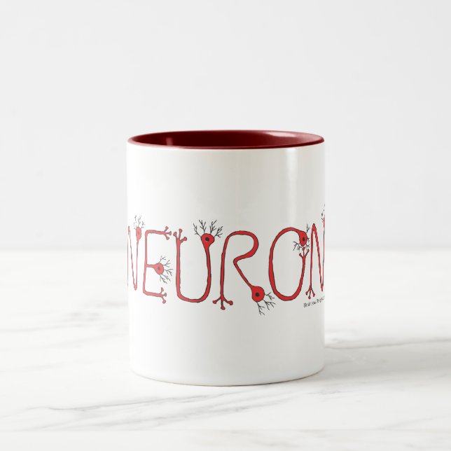 Red Neuron Coffee Mug (Center)