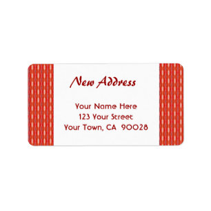 Red New Address Label