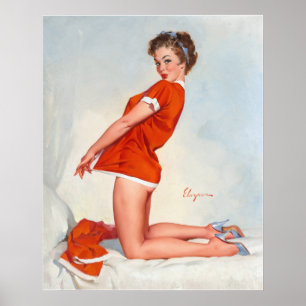 Red Nighty Pin Up Poster