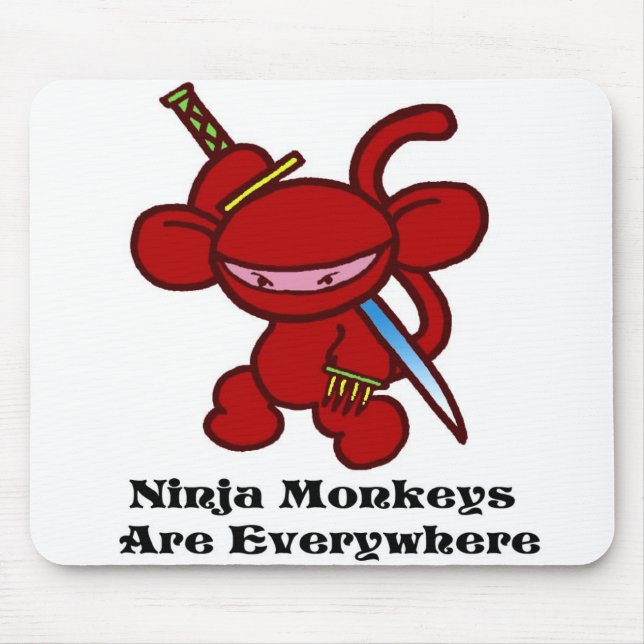 Red Ninja Claw Mouse Mat (Front)