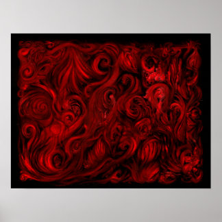 Red No. 5 Oil on Linen by Toby Mikle 2015 Poster