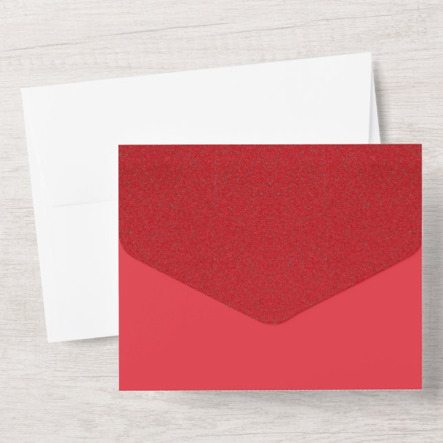 Red Noise Folded Wedding Invite – Customisable (Back)
