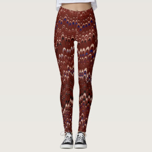 Red Nonpareil Marbled Leggings