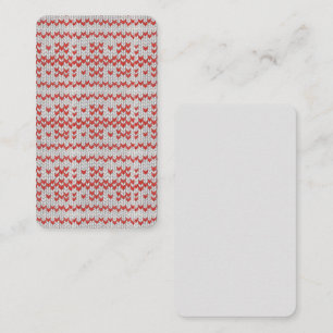 RED NORDIC KNIT 3.5x2 Flat Card / Vertical