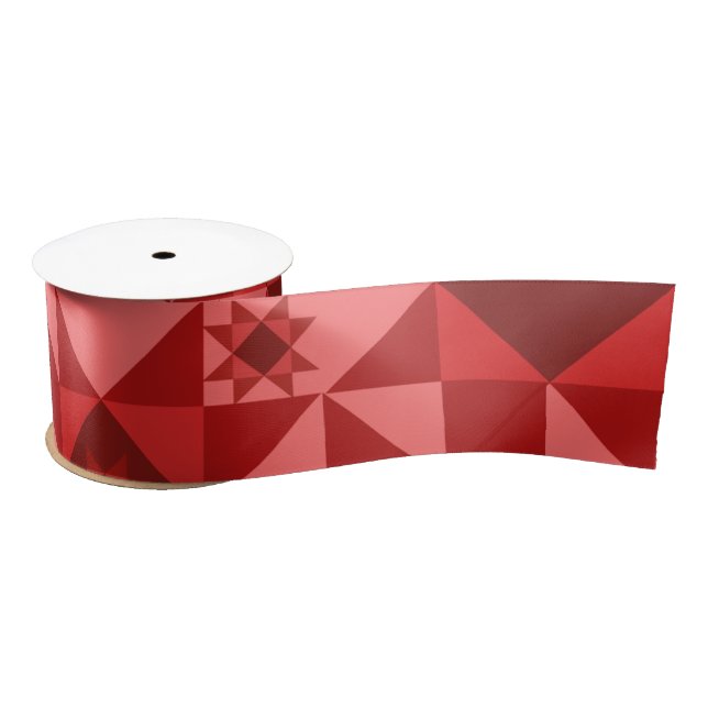 Red Nordic Star Christmas Bright Satin Ribbon (Spool)