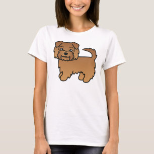Red Norfolk Terrier Cute Cartoon Dog T-Shirt