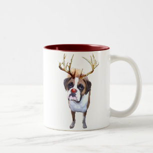 Red Nose Boxer Two-Tone Coffee Mug