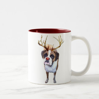 Red Nose Boxer Two-Tone Coffee Mug
