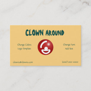 Red Nose Comedy Logos Template Business Card