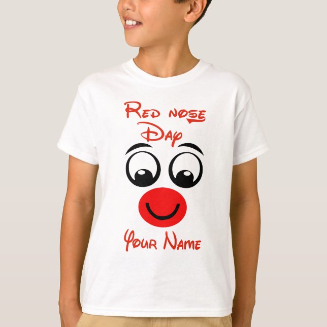 Red Nose Day Personalised T Shirt Comic Refief  (Front)