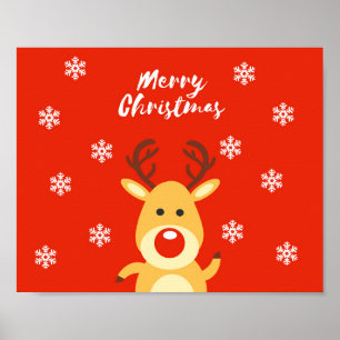 Red nose deerb poster