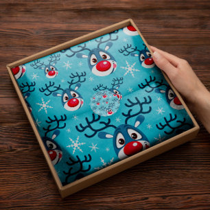 Red Nose Reindeer Holiday Reindeer Tissue Paper