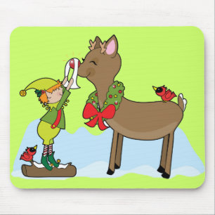 Red Nose Reindeer Mouse Mat