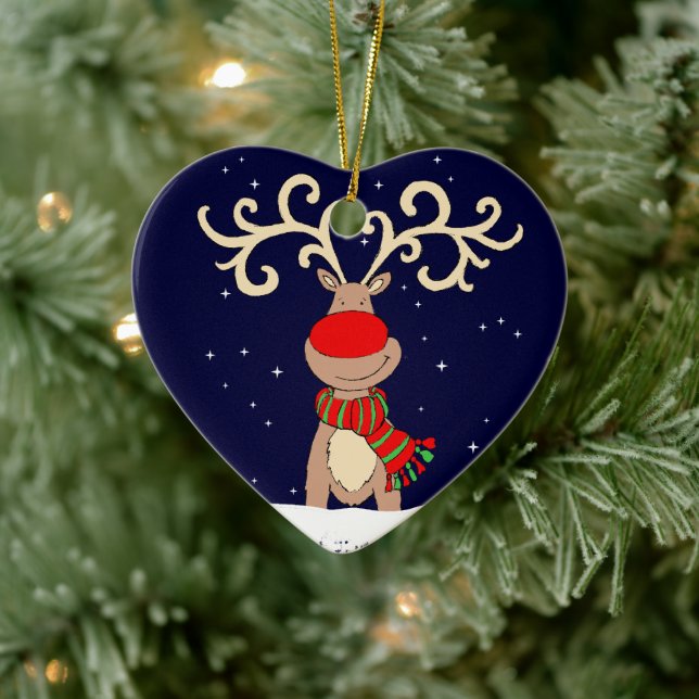 Red-nosed reindeer Christmas Eve ornament (Tree)