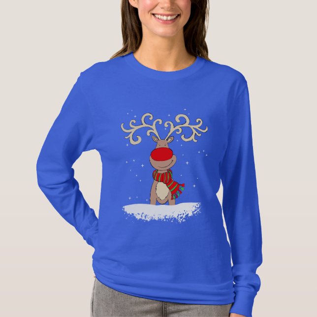 Red-nosed reindeer graphic t-shirt (Front)