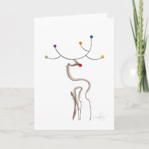 Red-Nosed Reindeer Holiday Card