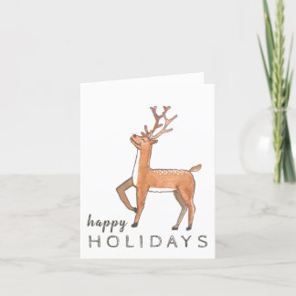 Red Nosed Reindeer Holiday Card