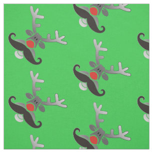 Red Nosed Rudolph with Moustache + your idea Fabric