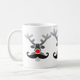 Red Nosed with Moustache Coffee Mug