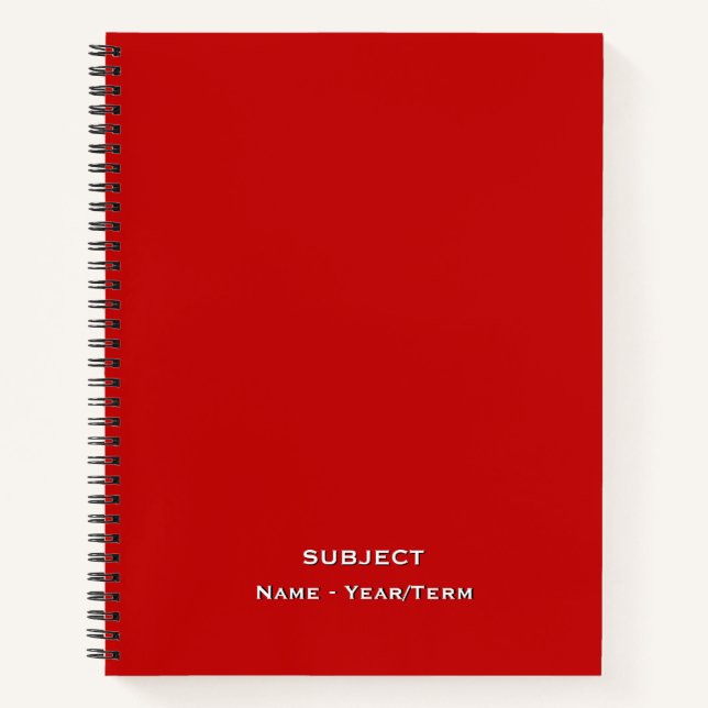 red notebook (Front)