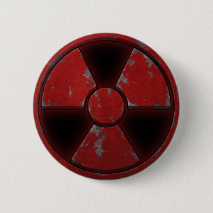 Red Nuke 6 Cm Round Badge