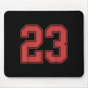 Red Number 23 Jersey Player Uniform #23 Mouse Mat
