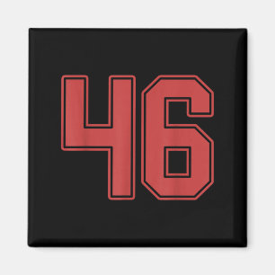 Red Number 46 Jersey Player Uniform #46  Magnet