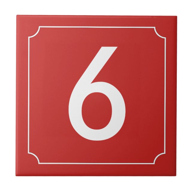 Red number or letter placard tile (Front)