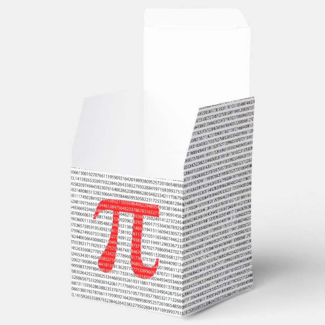 Red Number pi is a mathematical constant symbol Favour Box (Opened)