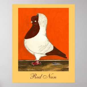 Red Nun Pigeon Poster
