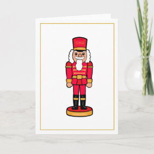 Red Nutcracker Blank Inside Christmas Card