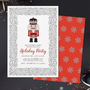 Red Nutcracker Christmas Holiday Party Invitation