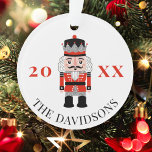 Red Nutcracker Prince Christmas Photo Ornament<br><div class="desc">A fun nutcracker Christmas ornament. Personalise it for a gift,  or for your own Christmas tree. Personalise ith with your name,  the year,  and a photo on the back.  Designed for you by Blackberry Boulevard.</div>