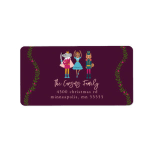 Red Nutcracker Return Address Label