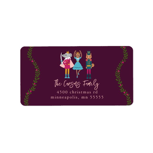 Red Nutcracker Return Address Label (Front)
