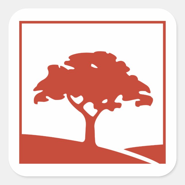 Red Oak 3x3 Sticker (Front)